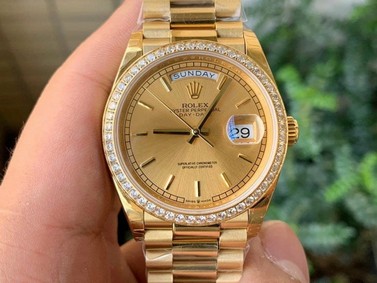 Rolex DayDate 36mm Dia Pres YG/YG Gold Stk 1:1 Best Edition Version Replica