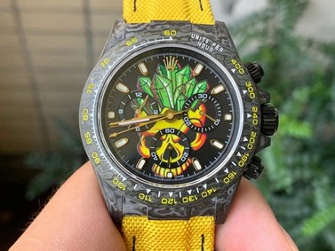 Rolex Daytona DIW Carbon Blue FC/NY Yellow 1:1 Best Edition Version Replica Watch