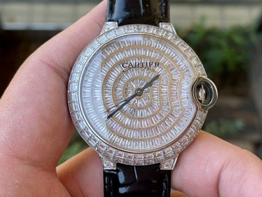 Cartier Ballon Gold Case Diamond 42mm Diam SS/LS Replica