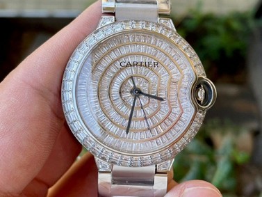 Cartier Ballon Gold Case Diamond 42mm Diam SS/SS Replica