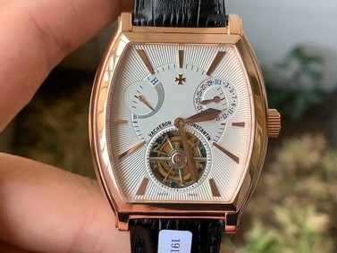 Malte Tourbillon SS Skeleton White Dial on Black Leather Strap 1:1 Best Edition Version Replica