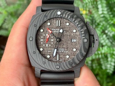 PAM1039 V Carbotech VSF 1:1 Best Edition Grey Sail Dial on Black Rubber Strap P.9010 Clone Replica