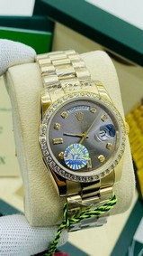 Rolex DayDate YG/YG Diamond Dial High Version Replica
