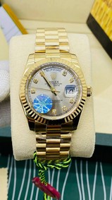 Rolex DayDate YG/YG White Dial High Version Replica