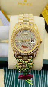 Rolex DayDate YG/YG Diamond Dial High Version Replica