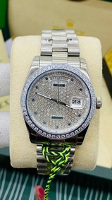 Rolex DayDate YG/YG Diamond Dial High Version Replica