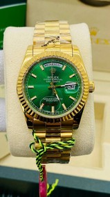 Rolex DayDate YG/YG Green Dial High Version Replica