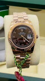 Rolex DayDate 36mm Dia RG/RG Brown High Version Replica