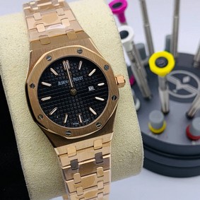 Audemars Piguet Royal Oak 33mm Black Dial Gold Replica