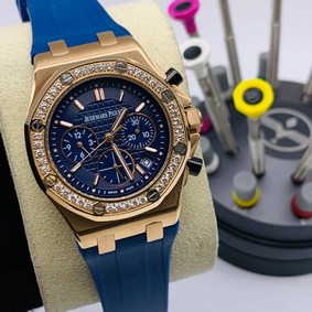 Audemars Piguet Royal Oak 38mm Blue Dial Rubber Strap Replica
