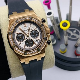 Audemars Piguet Royal Oak 38mm White Dial Rubber Strap Replica