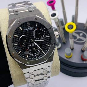 Audemars Piguet Royal Oak Silver Black Dial Chrono Replica