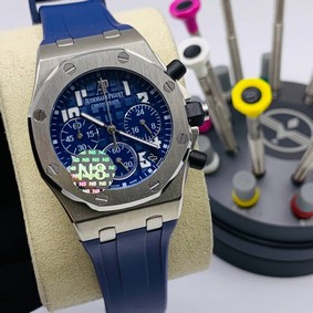 Audemars Piguet Royal Oak 38mm Blue Dial Rubber Strap Replica