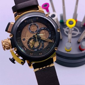 U-Boat Classico Tungsten Black Gold Dial High Version Replica