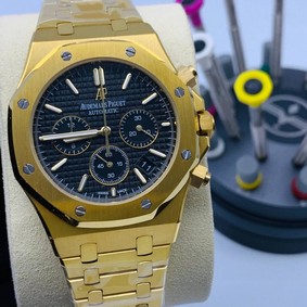 Audemars Piguet Royal Oak Chrono Limon Gold Black Dial Replica
