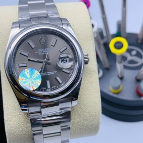 Rolex Day Just 36mm Grey Dial Diamond High Version Replica