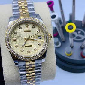 Rolex Day Just 36mm Yellow Dial Diamond SG High Version Replica