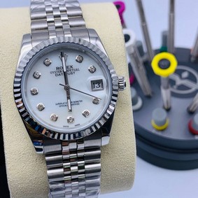 Rolex Day Just 36mm White Dial Diamond High Version Replica