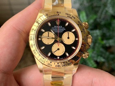Daytona 116508 Paul Newman YG Noob 1:1 Best Edition 904L SS Case and Bracelet Black/Gold Dial SA4130 V4 Replica Watch