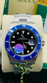 Rolex Black Dial Blue Bezel High Version Replica