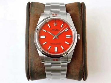 Rolex Oyster Pert 41mm 124300 904L SS/SS Red GMF A3230 Replica