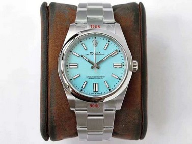 Rolex Oyster Pert 41mm 124300 904L SS/SS Tiff Blue GMF A3230 Replica