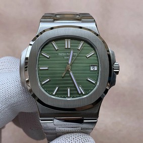 Nautilus 5711/1A 3KF 1:1 Best Edition Green Textured Dial on SS Bracelet A324 Super Clone V2 Mirror Replica