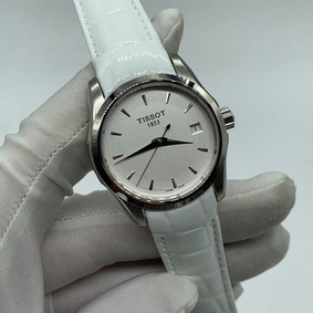 Tissot Classic White Dial on White Leather Strap Replica