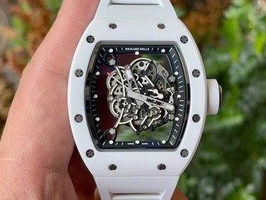 Richard MIlle 055 White Ceramic Best Edition Skeleton Replica
