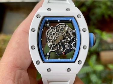 Richard Mille 055 RM055 White Ceramic on Red Rubber Strap Replica