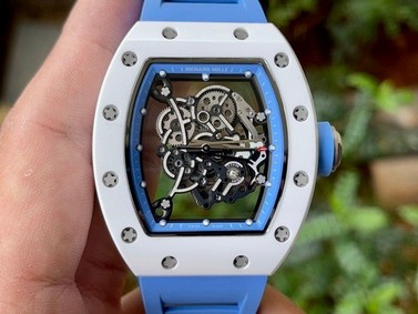 Richard Mille 055 RM055 White Ceramic on Red Rubber Strap Replica