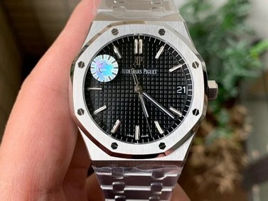 Royal Oak 41mm 15500 Basel SS/SS Black ZF MY9015 Replica